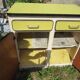 Yellow formica buffet