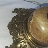 Bronze lamp and alabaster
