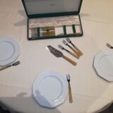 Dessert forks art deco bakelite- goldsmith in Vierzon