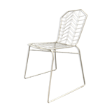 Chair white metal