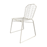Chaise métal blanc