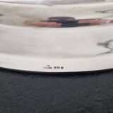 Plat ovale de service en métal argenté modèle Rubans croisés, Christofle