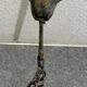 Vintage iron chandelier with rust patina circa 1980
