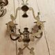 Pair of vintage brass wall sconces - 2 arms - Classic style