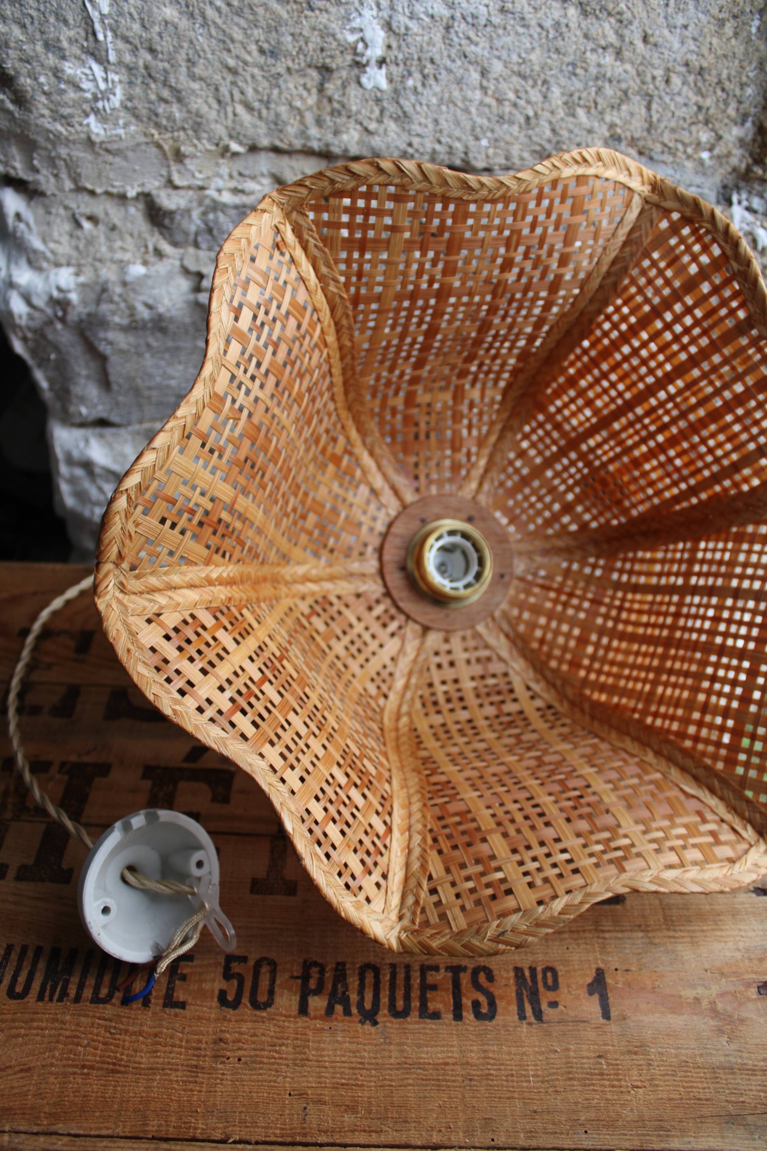 Rattan flower hanging