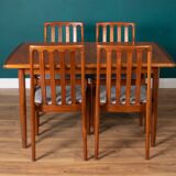 Retro Teak 1960s Meredew Dining Table & 4 Chairs Mid Century