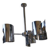 Suspension vintage en acier chromé design 1970’s