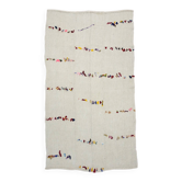 Off-White Vintage Turkish Kilim Rug, Colorful Details Carpet, 168x290 Cm