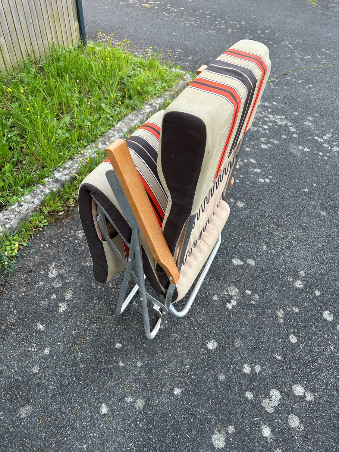 Fauteuil, transat de jardin vintage
