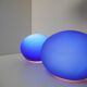 Paire de lampes boules bleues