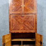 Secretary guillotine Louis XVI era in marquetry around 1760-1780