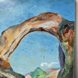 Oil on panel Etretat