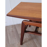 Scandinavian teak coffee table Samcom 1960 edition