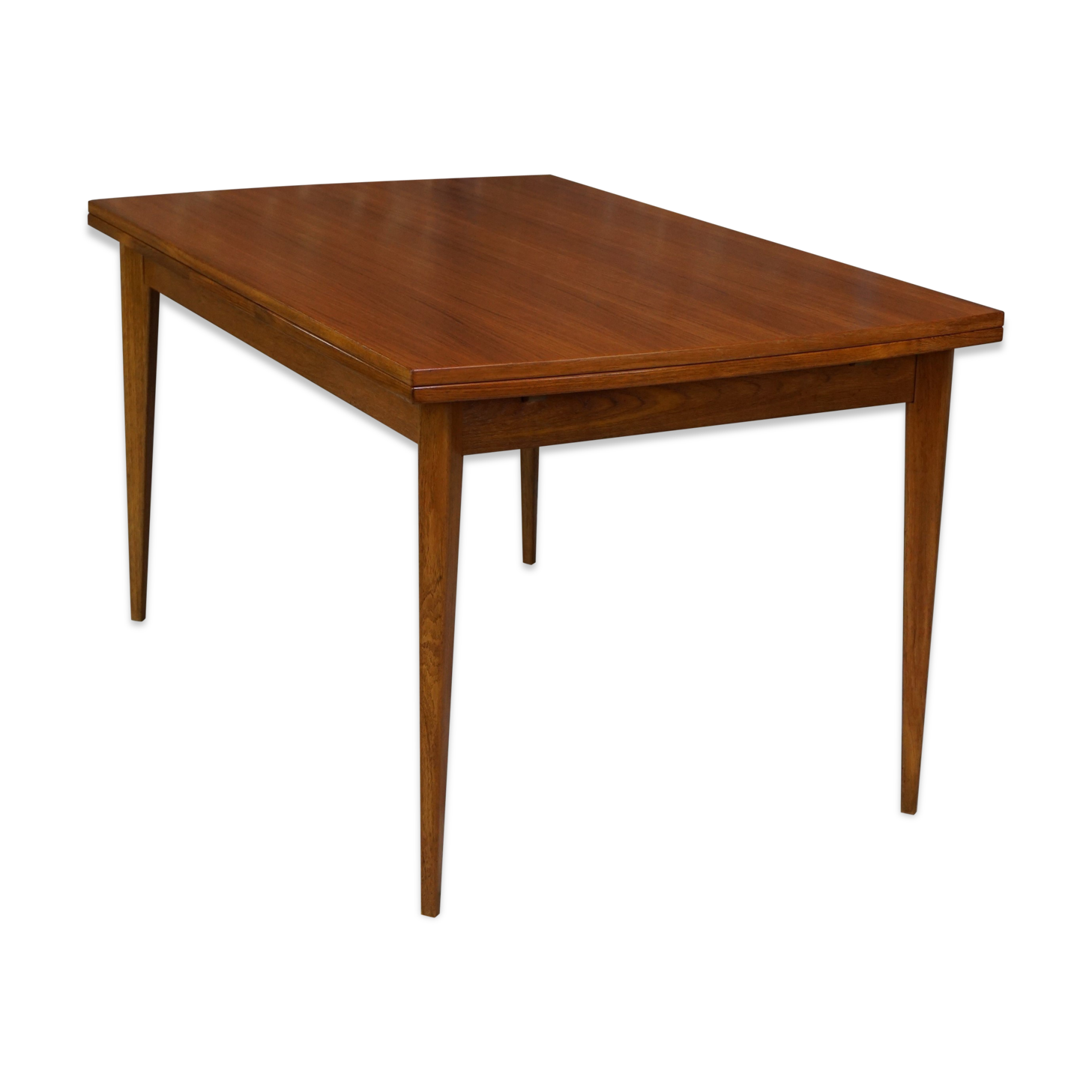 Teak dining table design by Johannes Andersen for Samcom 60s