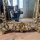 Miroir de style Louis XV en bois doré d’époque Napoléon III