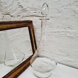Chiseled glass decanter