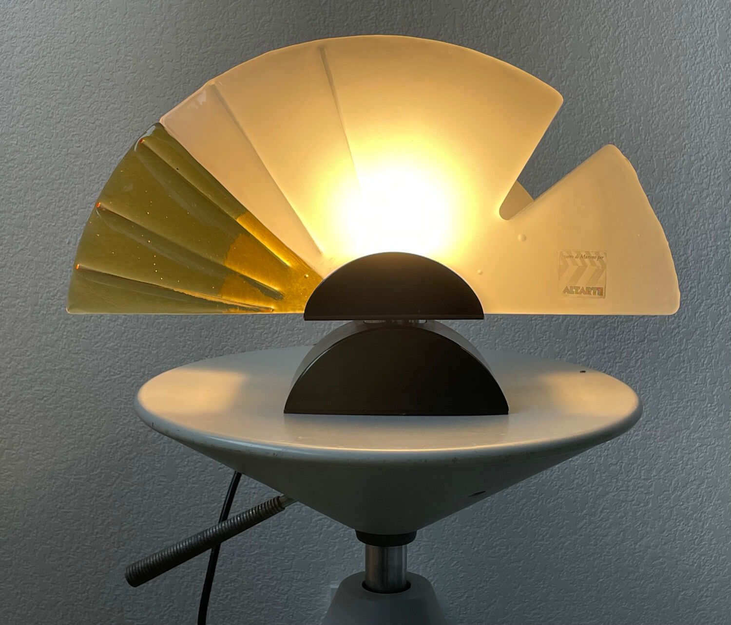 Half-moon Murano lamp