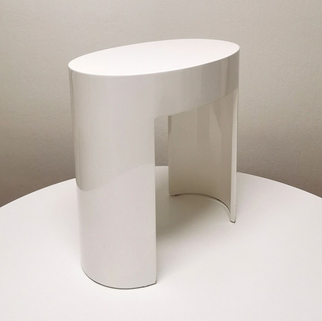 Lacquered wood side table