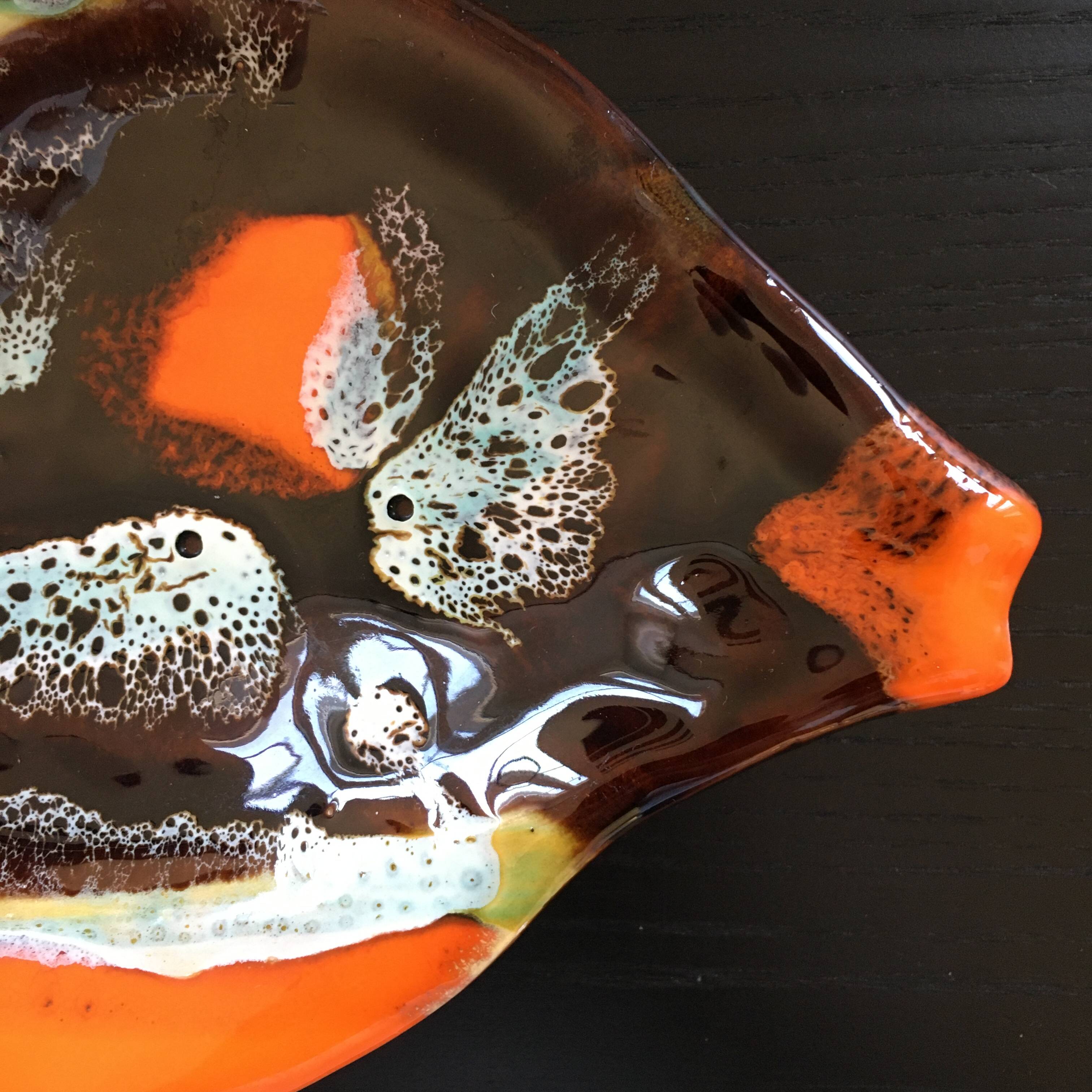 Orange fish catchall tray