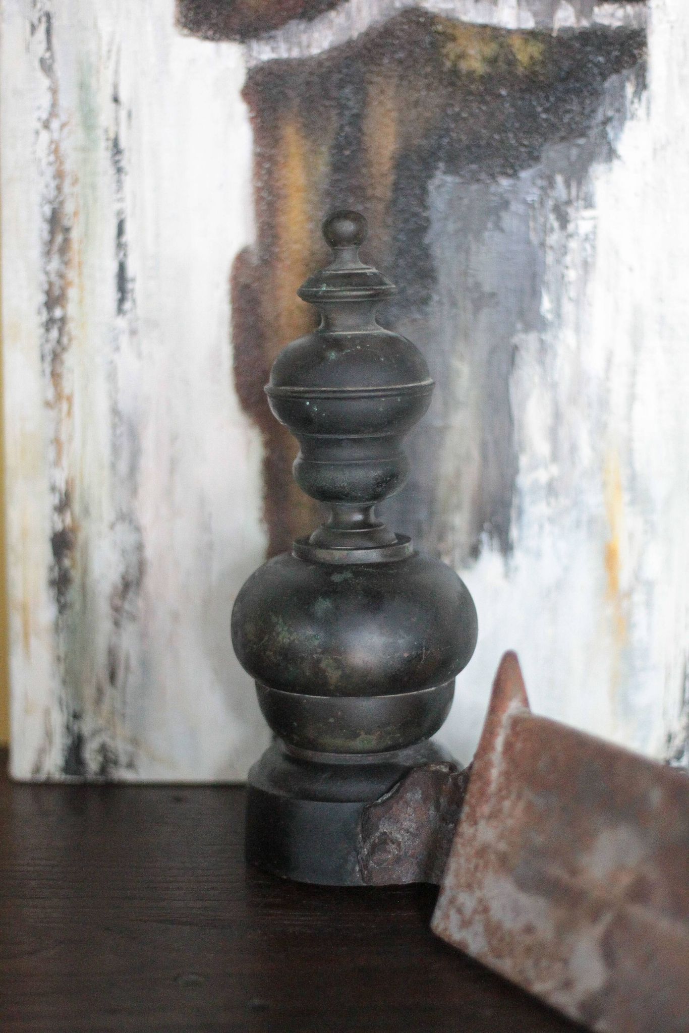 Vintage chenets, pair of chenets, fireplace accessory.