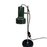 Dark green, minimalist table lamp.