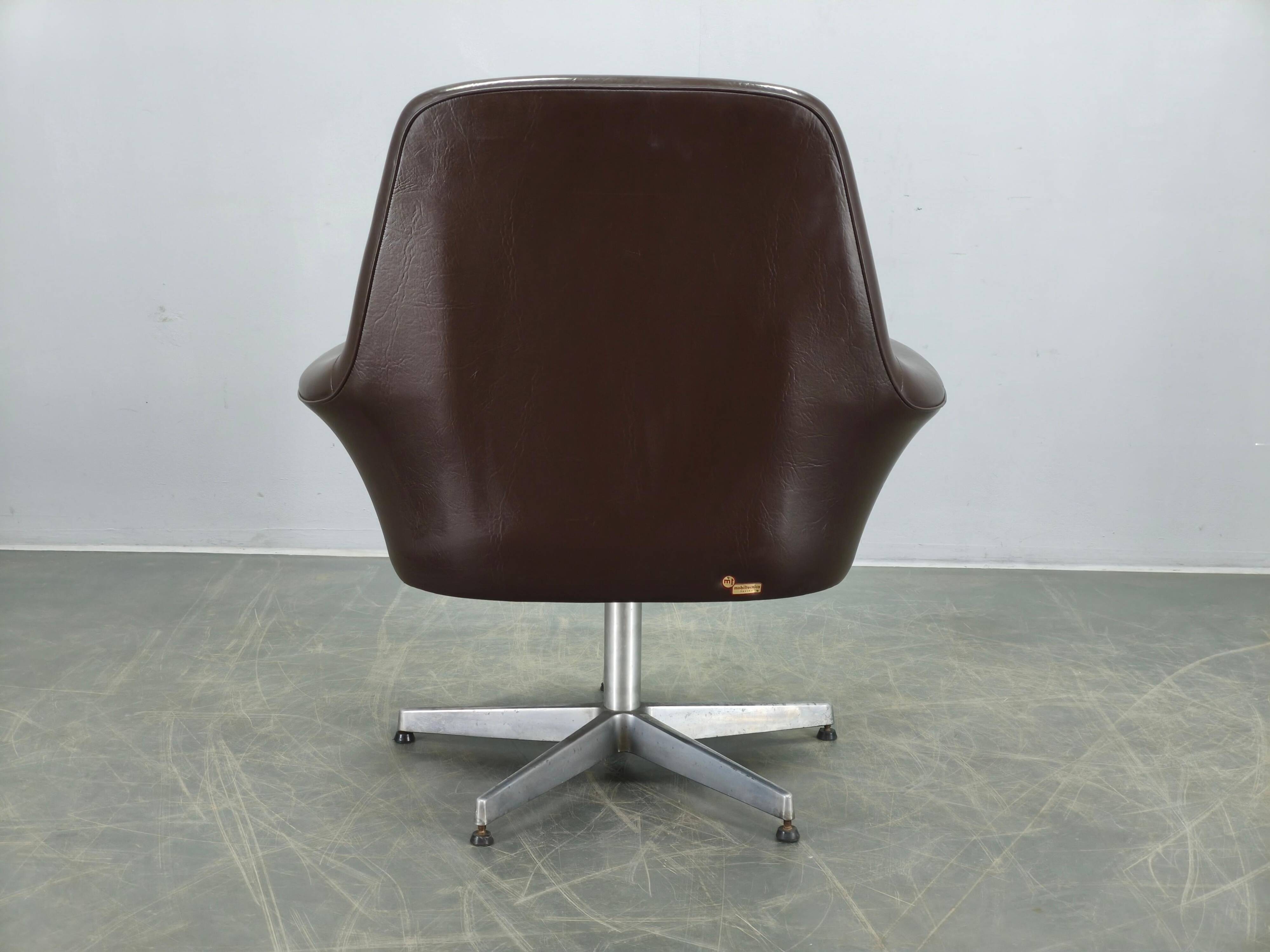 Fauteuil pivotant Mobiltecnica Torino, années 1960