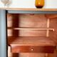 Buffet vintage noir mat et bois brut