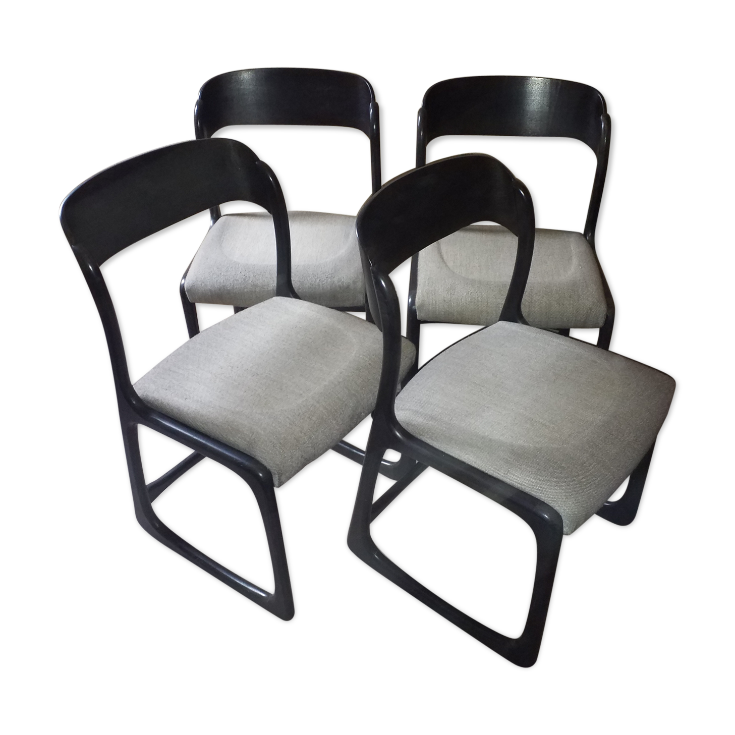 Set de 4 chaises Baumann traineau