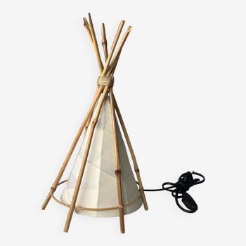 Lamp titi bamboo and fabric
