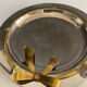 Vintage metal chrome and brass pocket tray