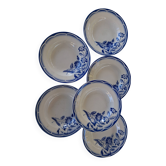 6 antique deep plates from Sarreguemines model "André" in very