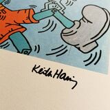 1990s Keith Haring Limited Edition Lithograph Numbered in Pencil. After