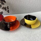 Set of 2 two-tone Vallauris Gaby Ceram cups