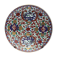 Imari porcelain charger with chrysanthemum flowers, peaches and ho-o birds, Japan, Showa era.