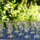 Assortment of 15 mismatched vintage liqueur glasses