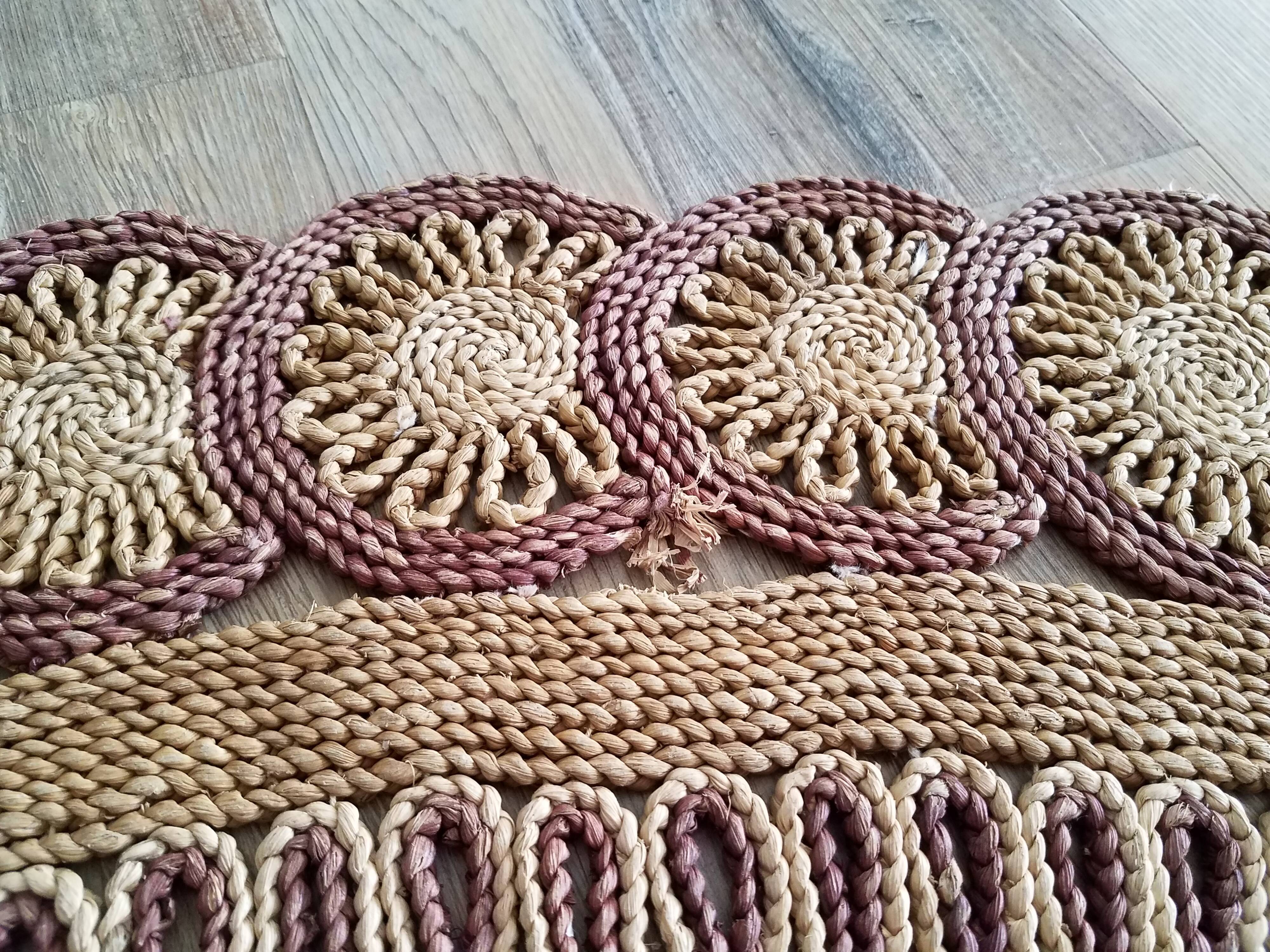 Vintage natural fibre rug