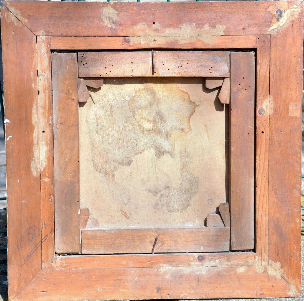 Raphael: "Mother and Child". 19th-century copy, beautiful gilt frame