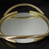 Gilded Rope Serving Tray, French Mirror Tray, Drinks Tray
