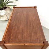 Carved teak bedside table, Arne Wahl Iversen