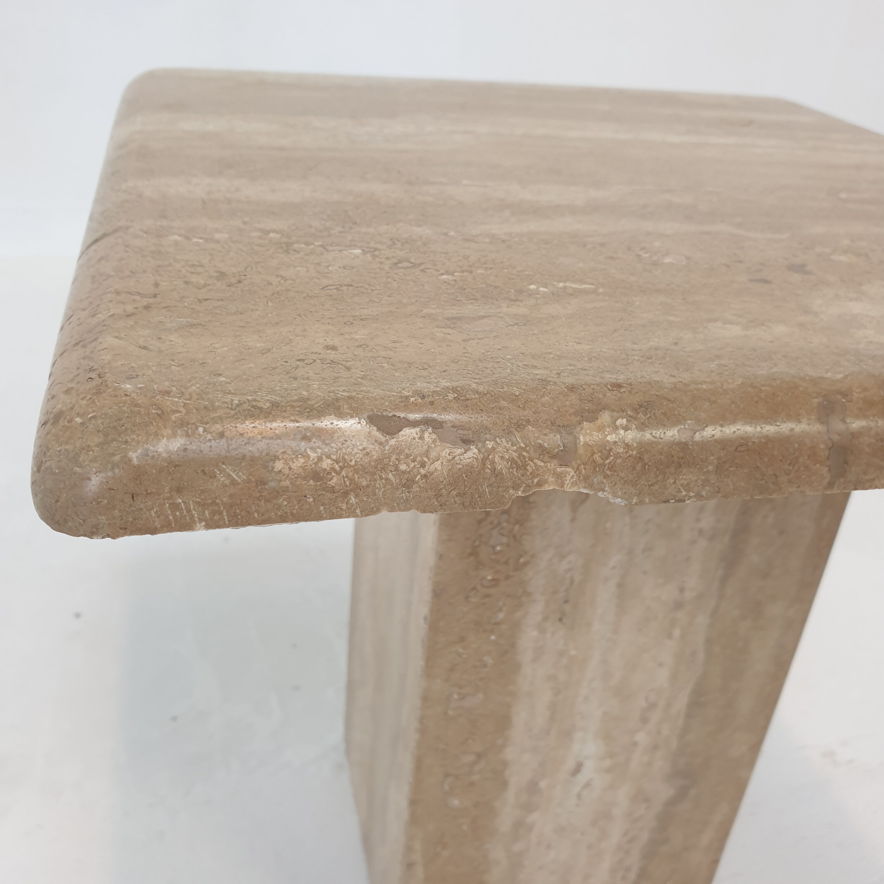 Set of 3 italian travertine coffee tables, 1980s