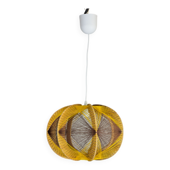 Wire and wood pendant light from the 70s.