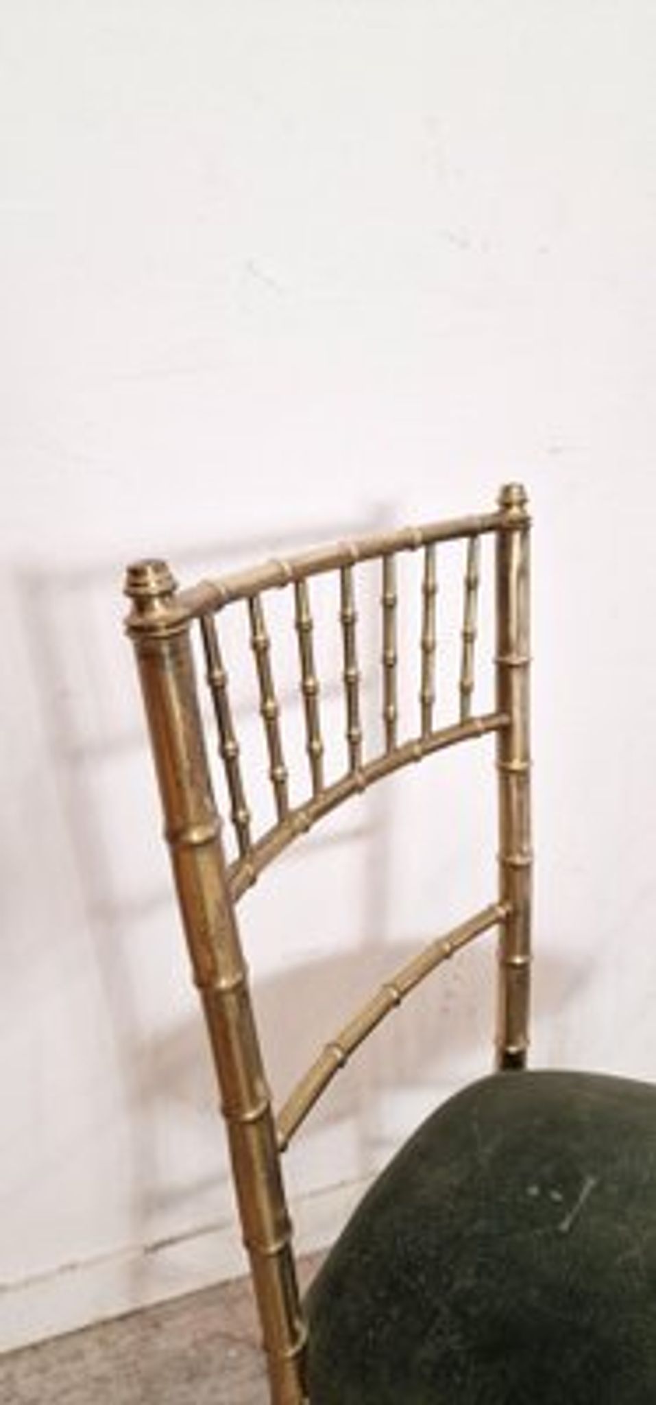 Set of 2 opera chairs in faux bamboo, France, 1940s
