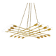 Grand lustre en laiton du milieu du siècle de Rupert Nikoll, Autriche, années 1950