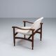 “Tiki” lounge chair in teak and bouclé Busnelli Italy 1960