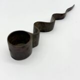 Pair of "Serpentine" candlesticks, modernist, 1970s