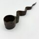 Pair of "Serpentine" candlesticks, modernist, 1970s