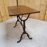 Oak and cast iron bistro table