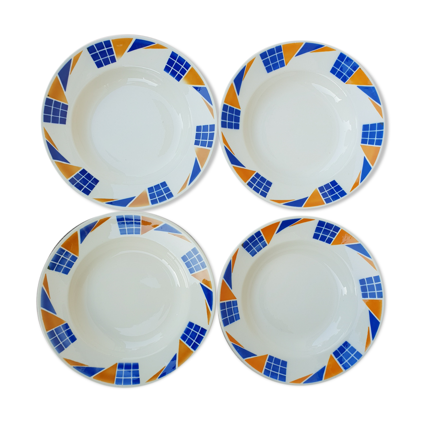 Lot 4 hollow plates Badonviller Congo