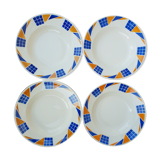 Lot 4 hollow plates Badonviller Congo