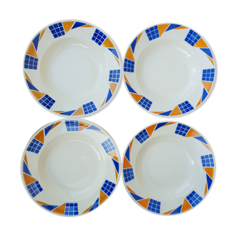 Lot 4 hollow plates Badonviller Congo